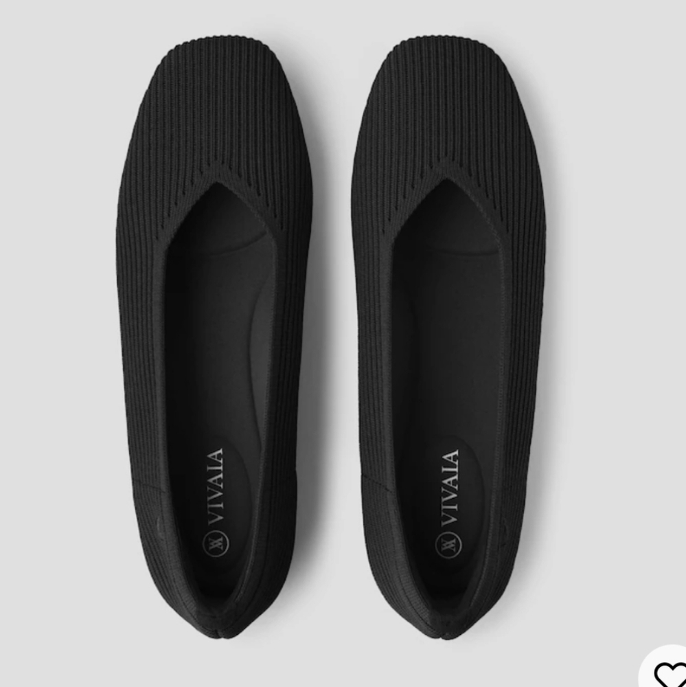 Square-Toe V-Cut Flats (Margot 2.0)